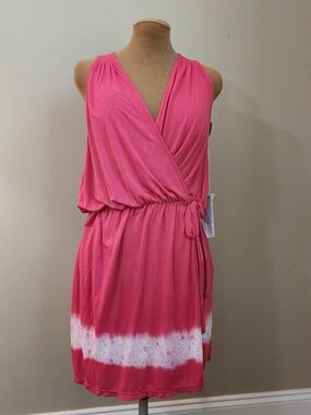 Young Fabulous & Broke Rose Pink Rap around Tie Dress Women Size M